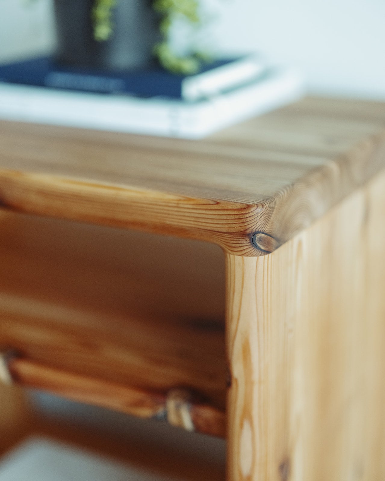 Adrift Cedar Crest Bedside Table - close up showing natural grain