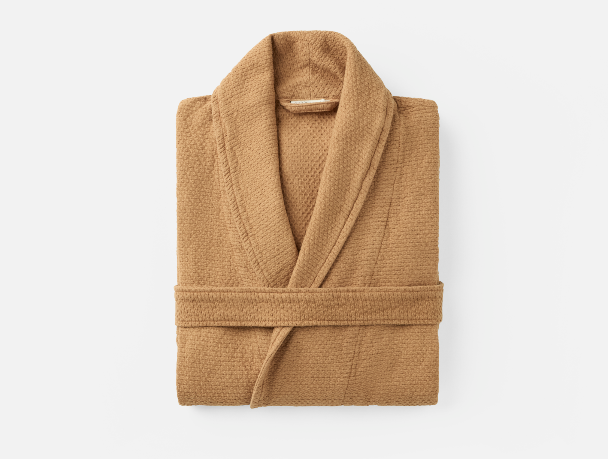 Coyuchi Organic Adriatic Robe - folded #colour_ginger