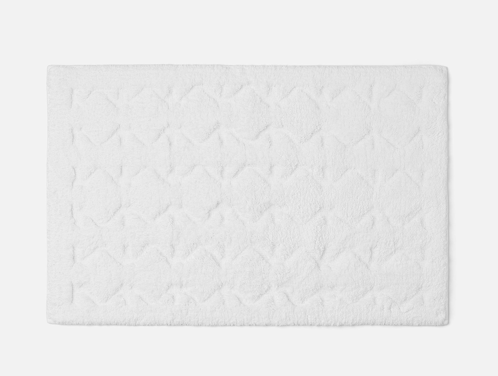 Coyuchi Diamond Shag Organic Bath Mat Alpine White - standalone #colour_alpine white