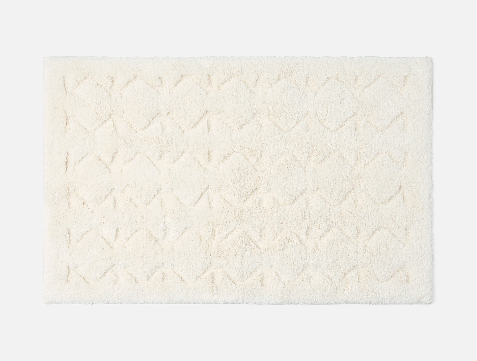 Coyuchi Diamond Shag Organic Bath Mat Undyed - standalone #colour_undyed