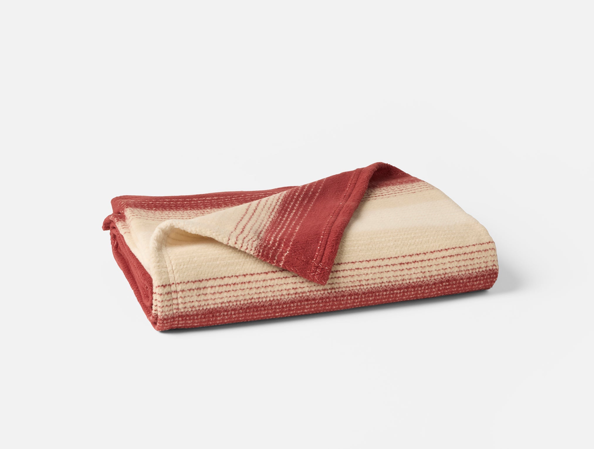 Coyuchi Horizon Supersoft Organic Throw - folded #colour_Claret Ombre