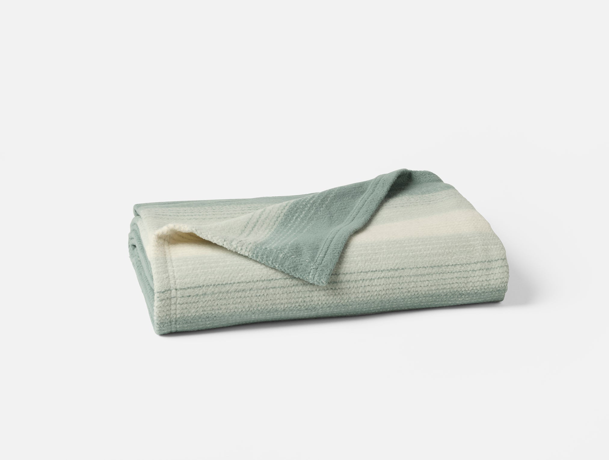 Coyuchi Horizon Supersoft Organic Throw - folded #colour_Surf Ombre