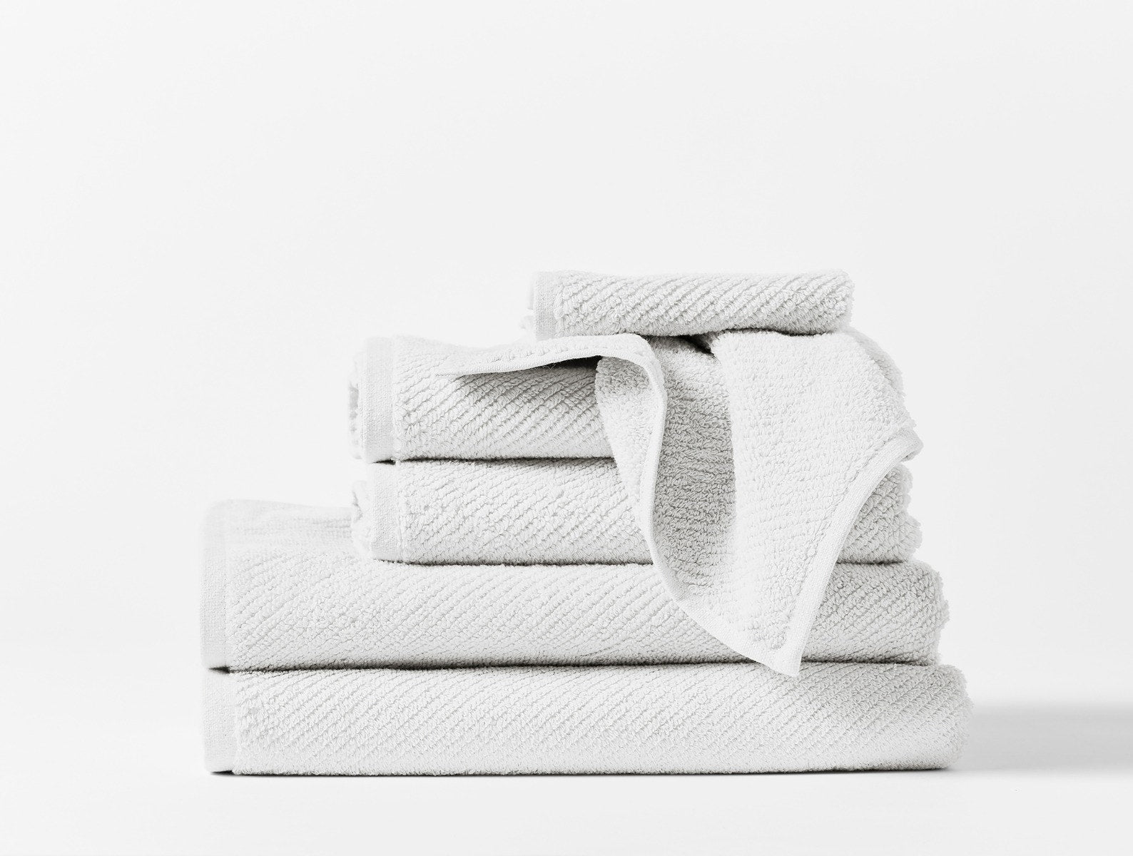 Coyuchi Organic Air Weight Towes - stacked #color_alpine white