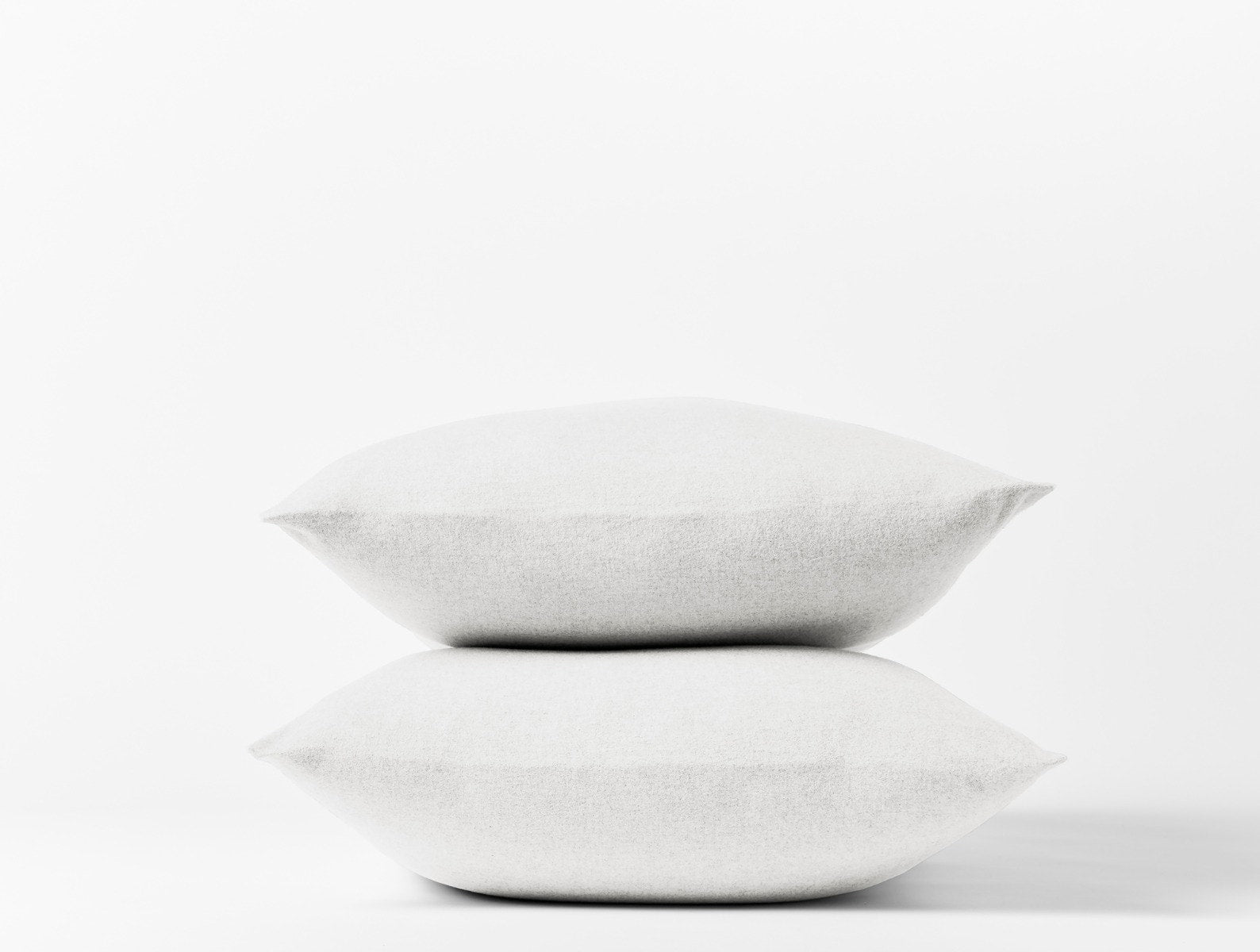 Coyuchi Organic Cloud Brushed Flannel Pillowcase - stacked #colour_alpine white