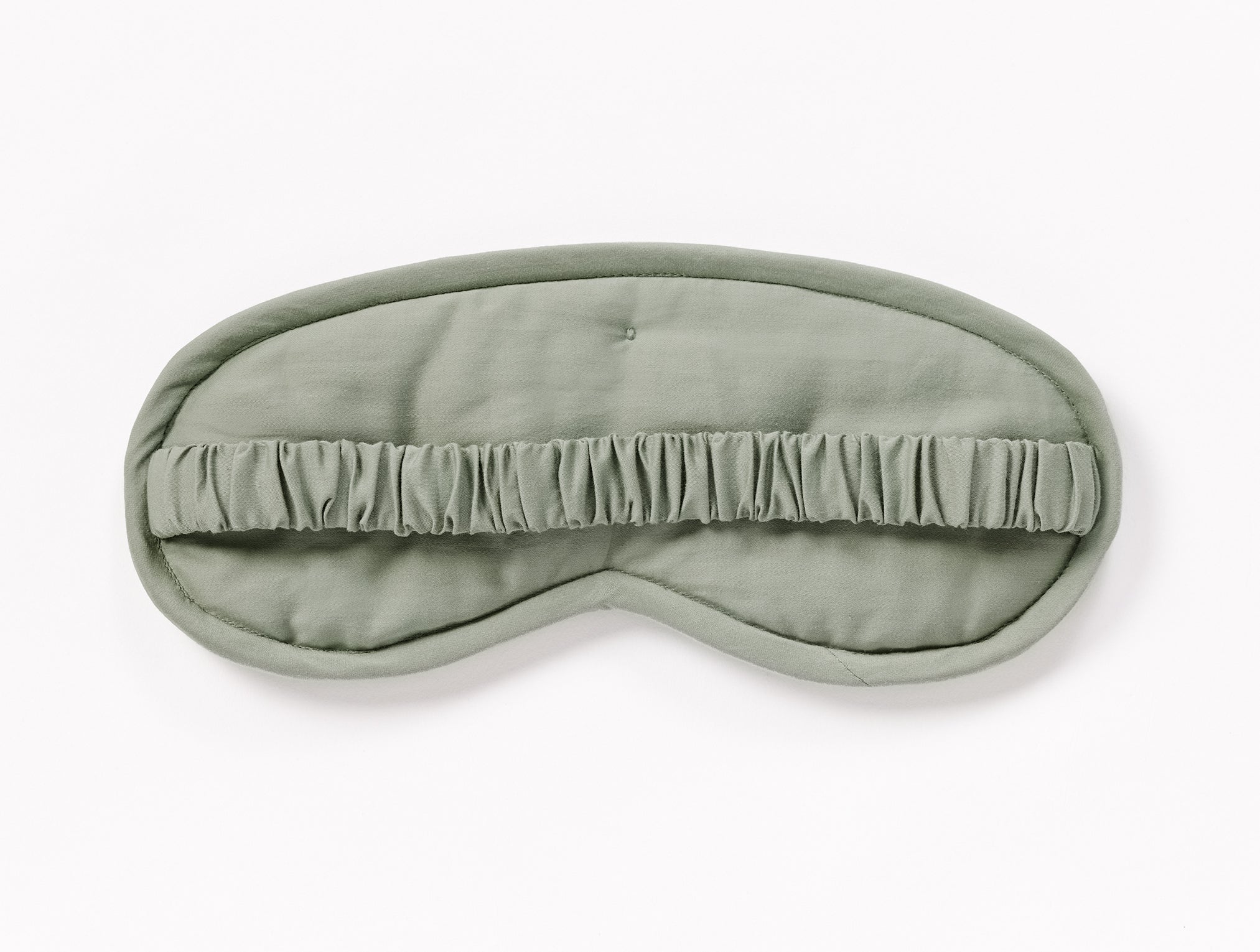 Coyuchi Relaxed Sateen Organic Eye Mask - back side #colour_sage