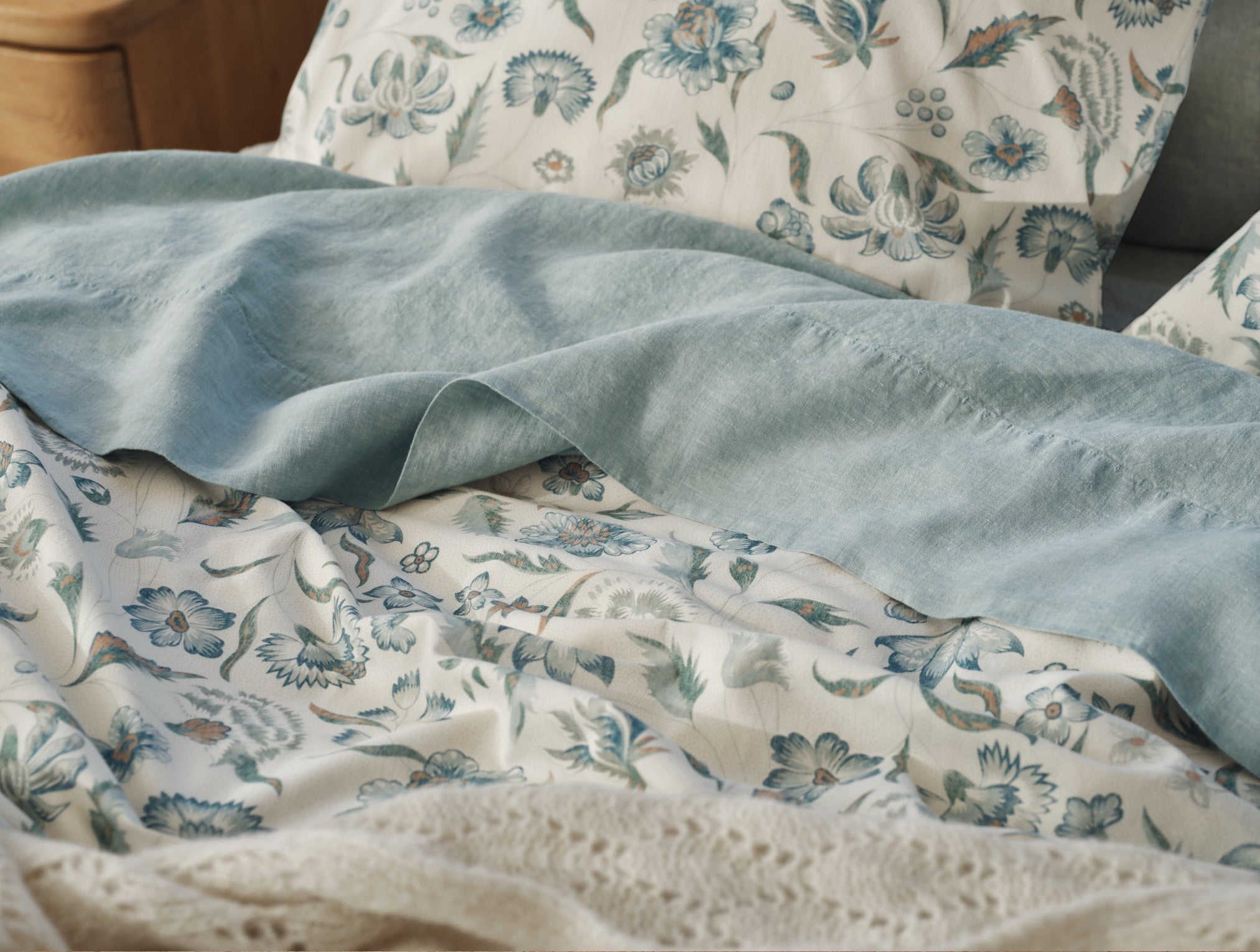 Viola Organic Print Duvet Cover