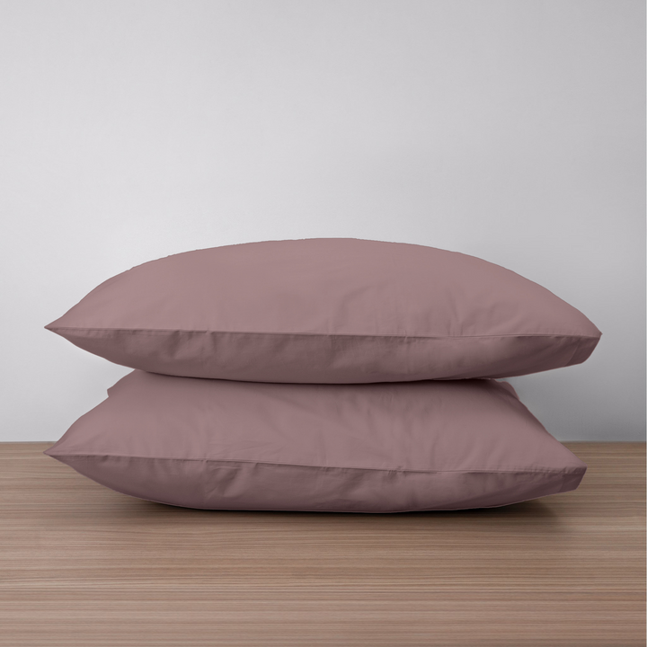 Homebird Organic Cotton Percale Pillowcases #colour_dusk