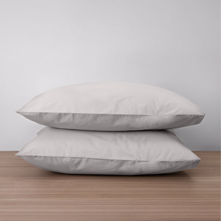 Homebird Organic Cotton Percale Pillowcase #colour_gray