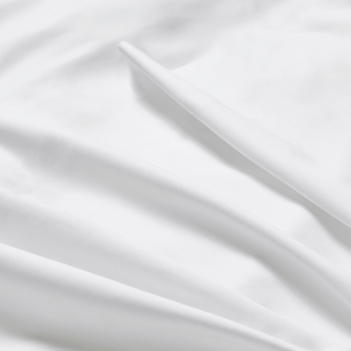 Homebird Organic Cotton Sateen Duvet Cover and Pillowcases - close up #colour_white
