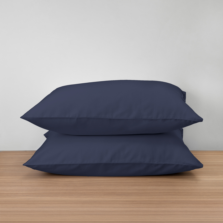 Homebird Organic Cotton Sateen Pillowcase #colour_midnight