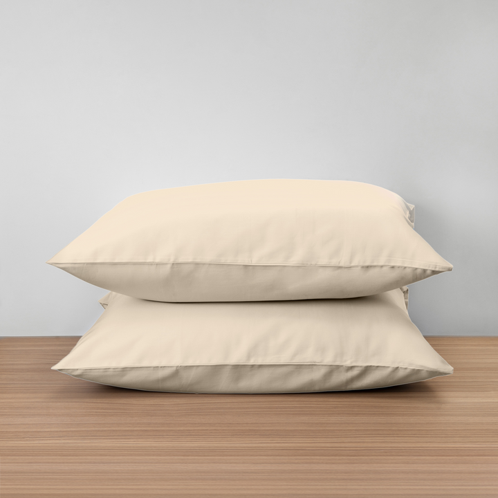 Homebird Organic Cotton Sateen Pillowcase #colour_sand