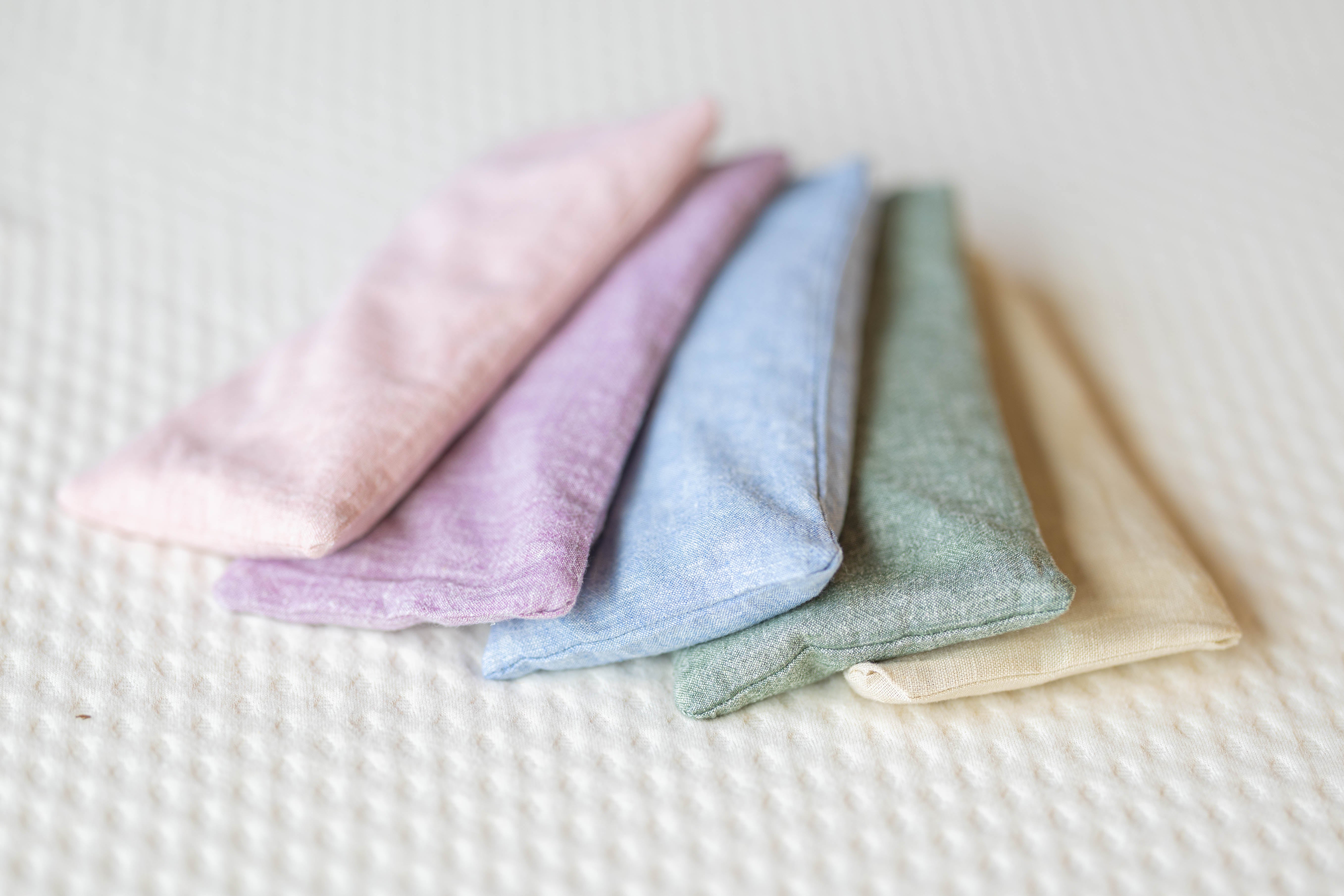 Kakun Eye Pillow - fanned out displaying colours