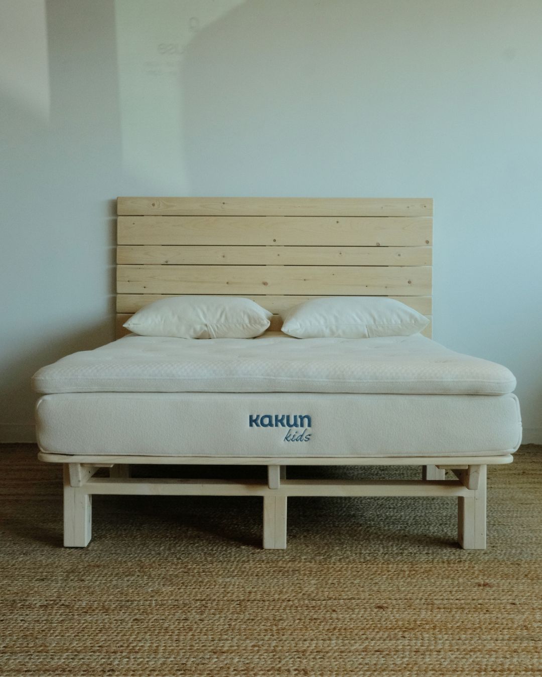 Kakun Organic Latex Kids Mattress with Organic Topper - mattress on Magic Platform Bed Frame