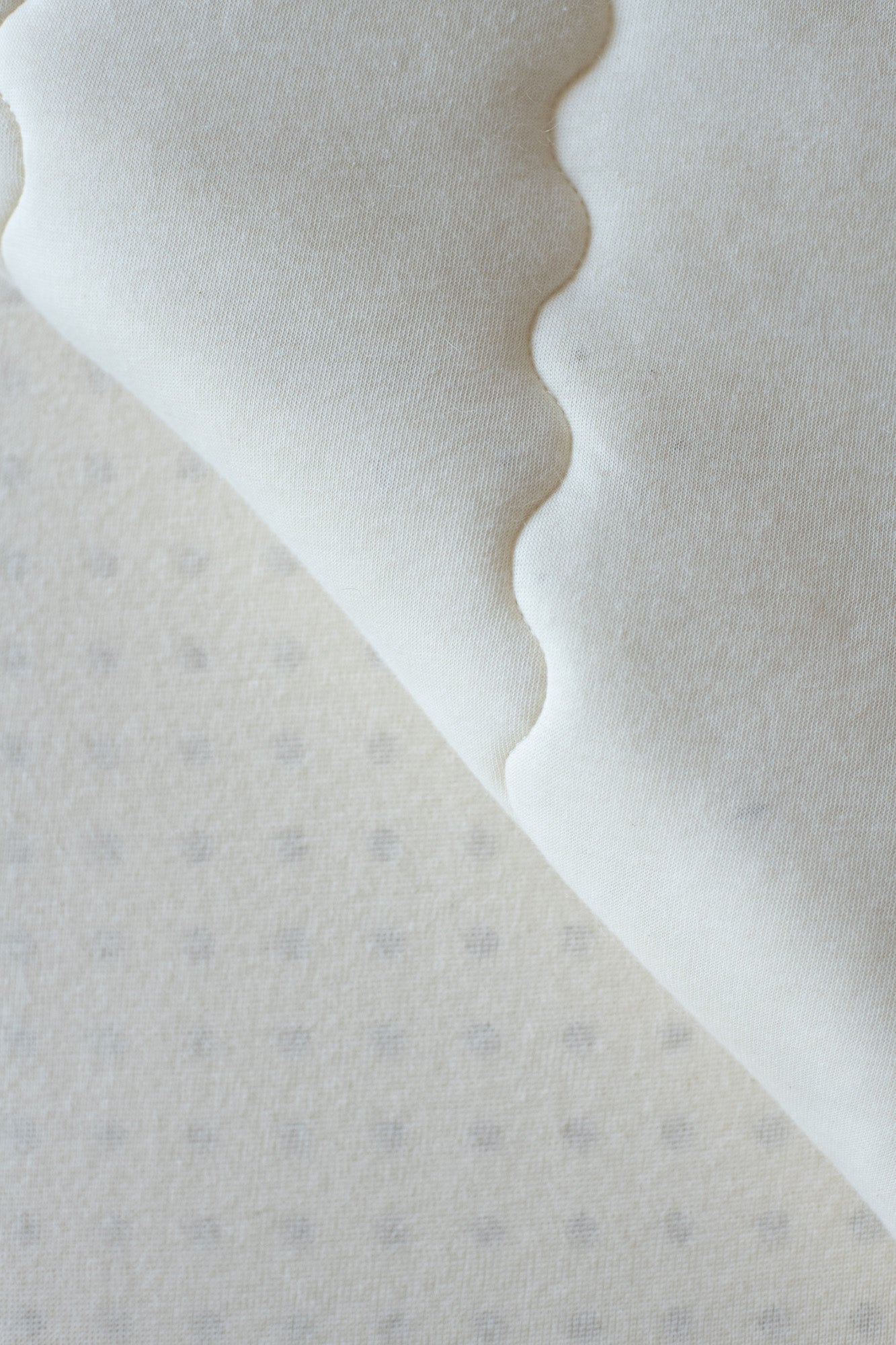 Kakun Organic Latex Mattress - close up view of cover and layer