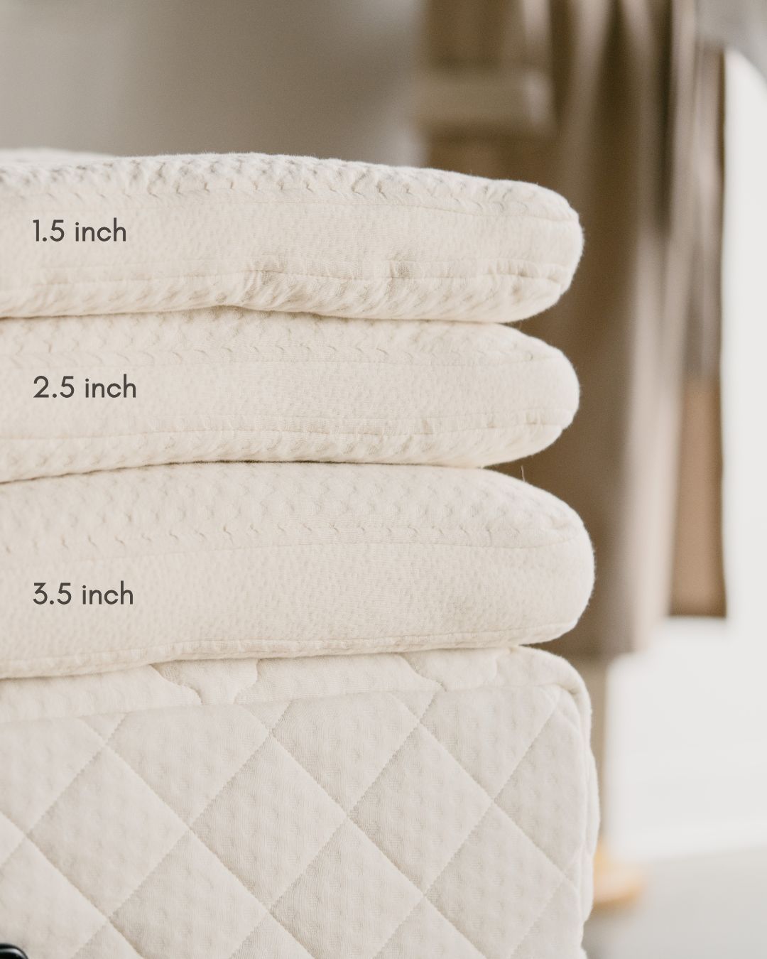 Kakun Organic Luxury Topper - size comparison