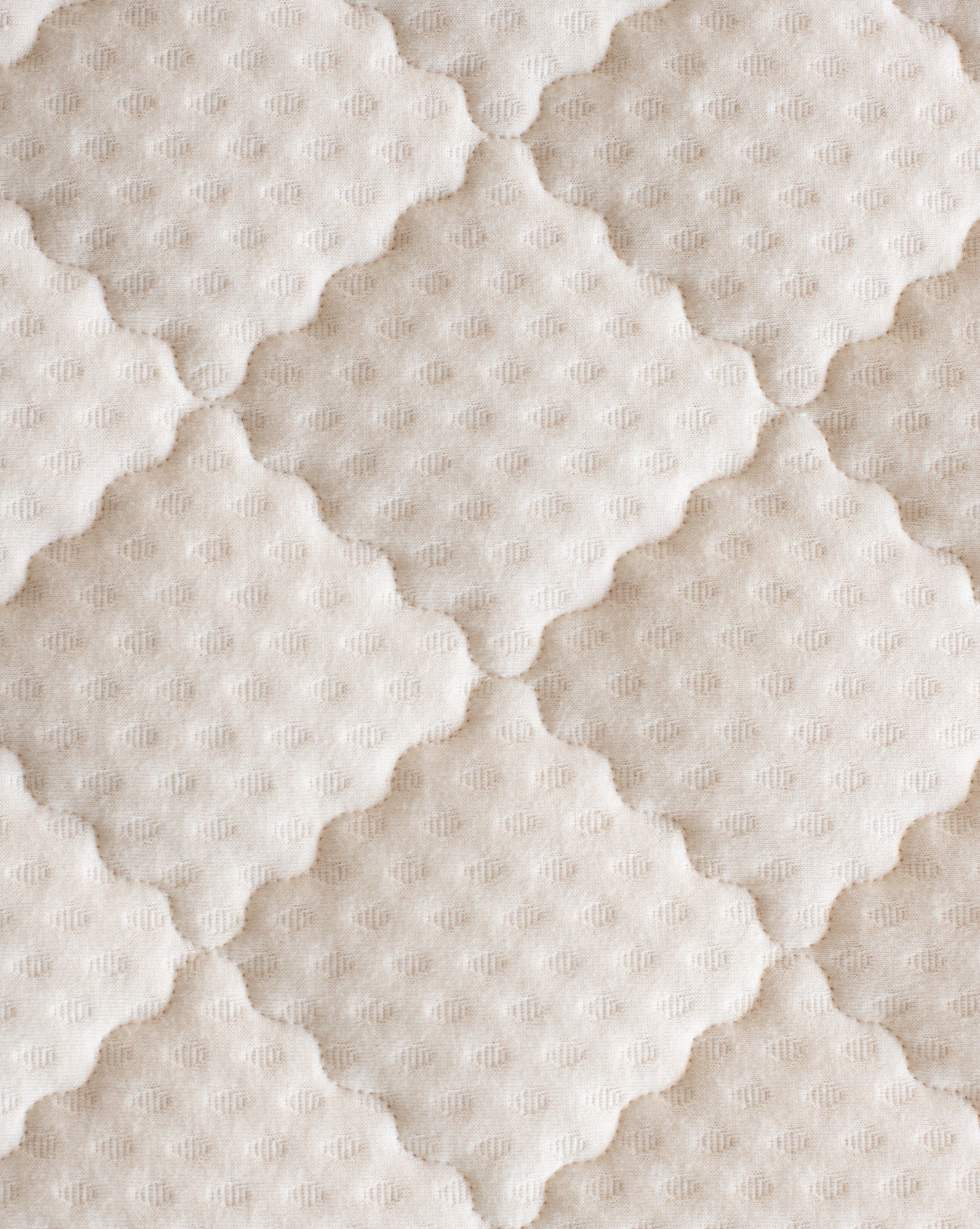 Kakun Ten Organic Latex Mattress - close up view of stretch knit casing