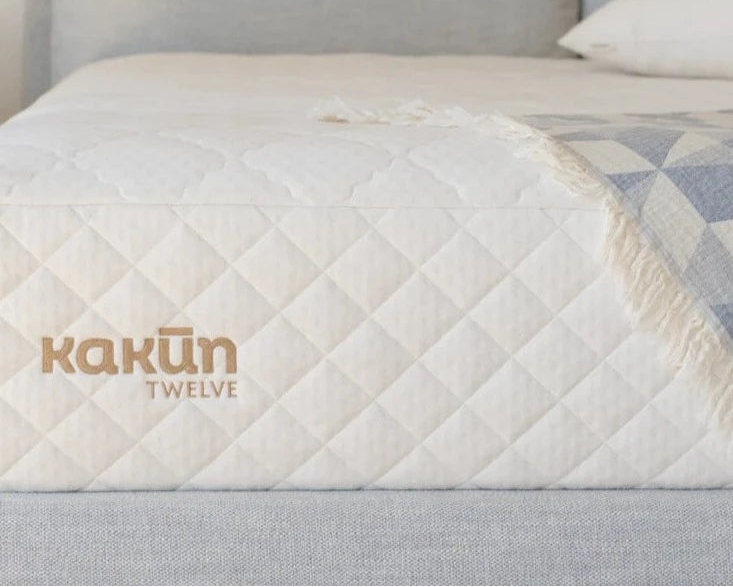 Kakun Twelve Organic Latex Mattress - close up of bottom of mattress