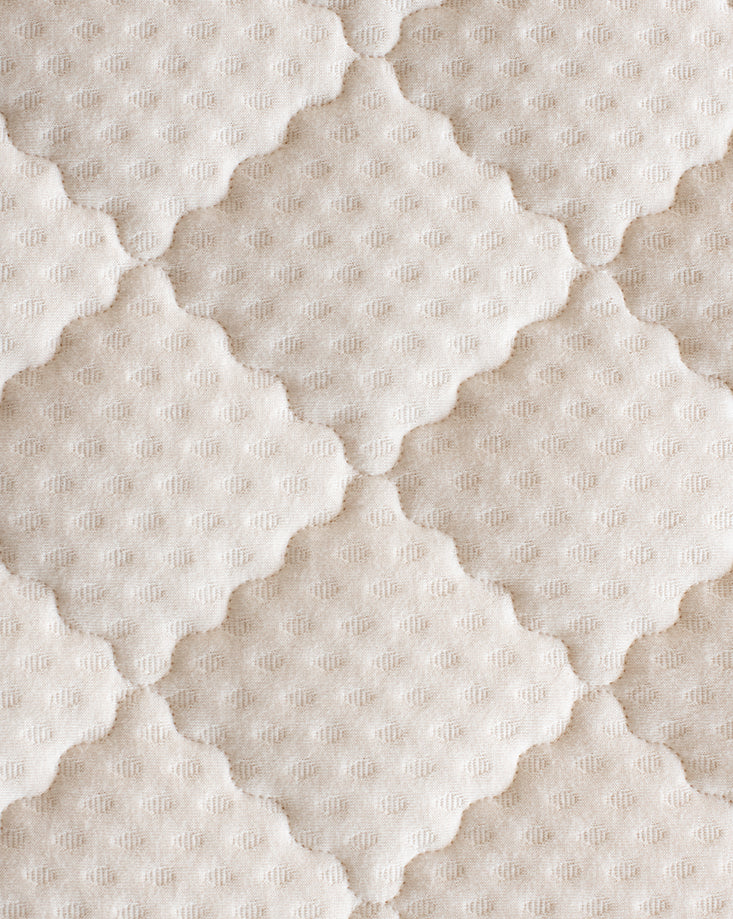 Kakun Twelve Organic Latex Mattress - close up view of casing stretch knit cover