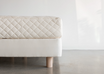 Obasan Studio Knit Foundation - with organic latex mattress on top and natural wood legs