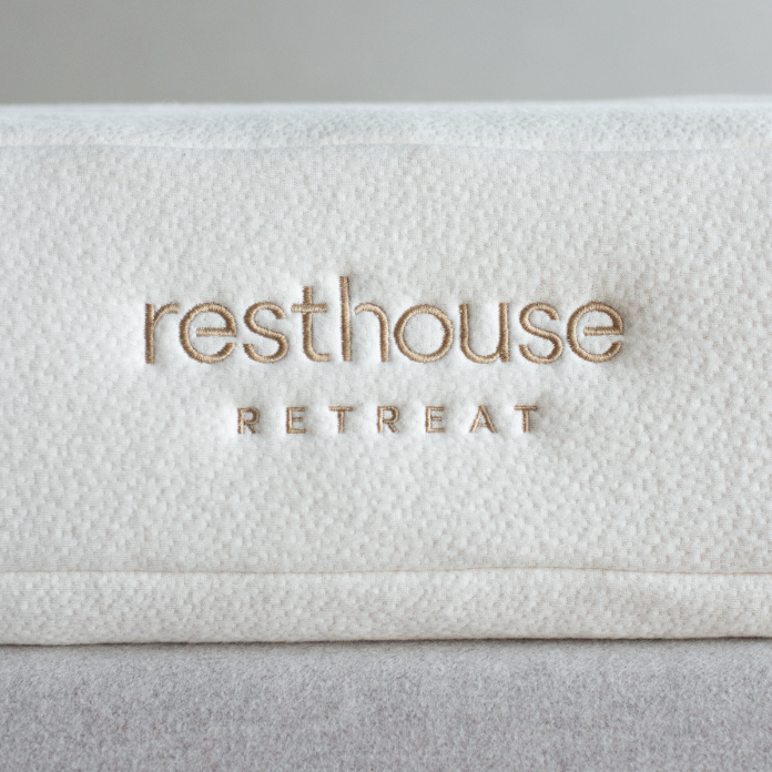 Resthouse Retreat Organic Latex Mattress - front view of logo