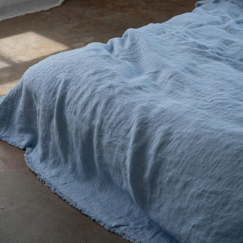 European Linen by Somn - bedspread in Azure #colour_azure