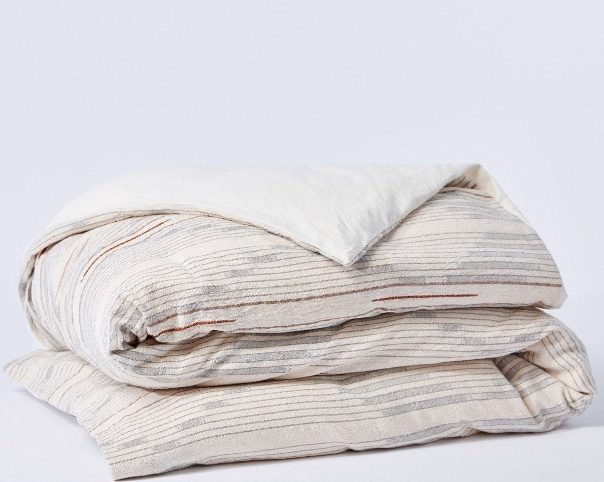 Coyuchi Organic Morelia Duvet Cover - folded #colour_harvest