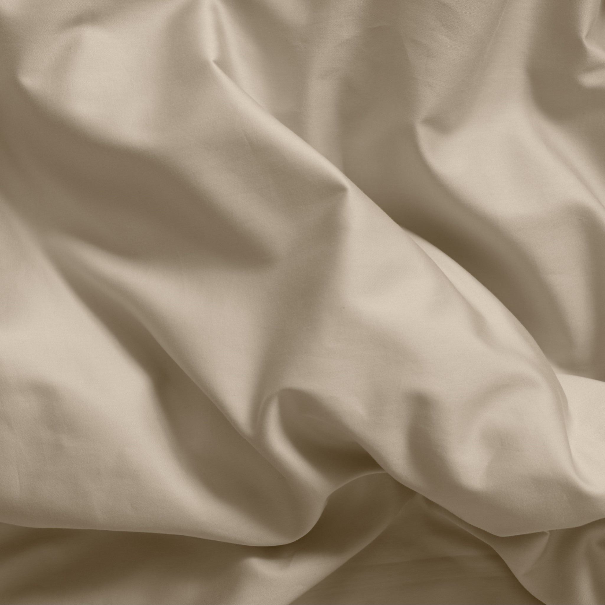 Homebird Organic Sateen Flat Sheet - close up #colour_sand