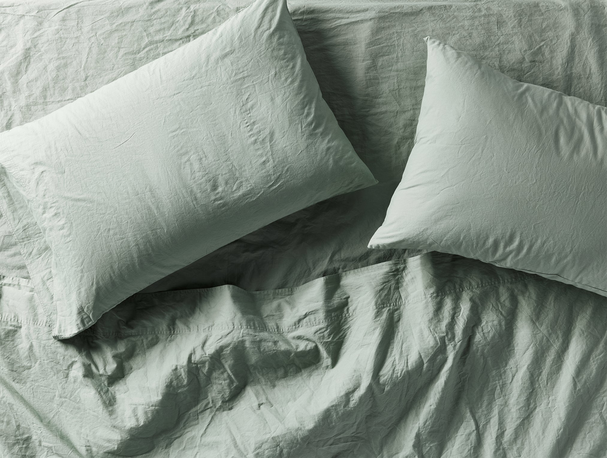 Organic Crinkled Cotton Percale Sheets