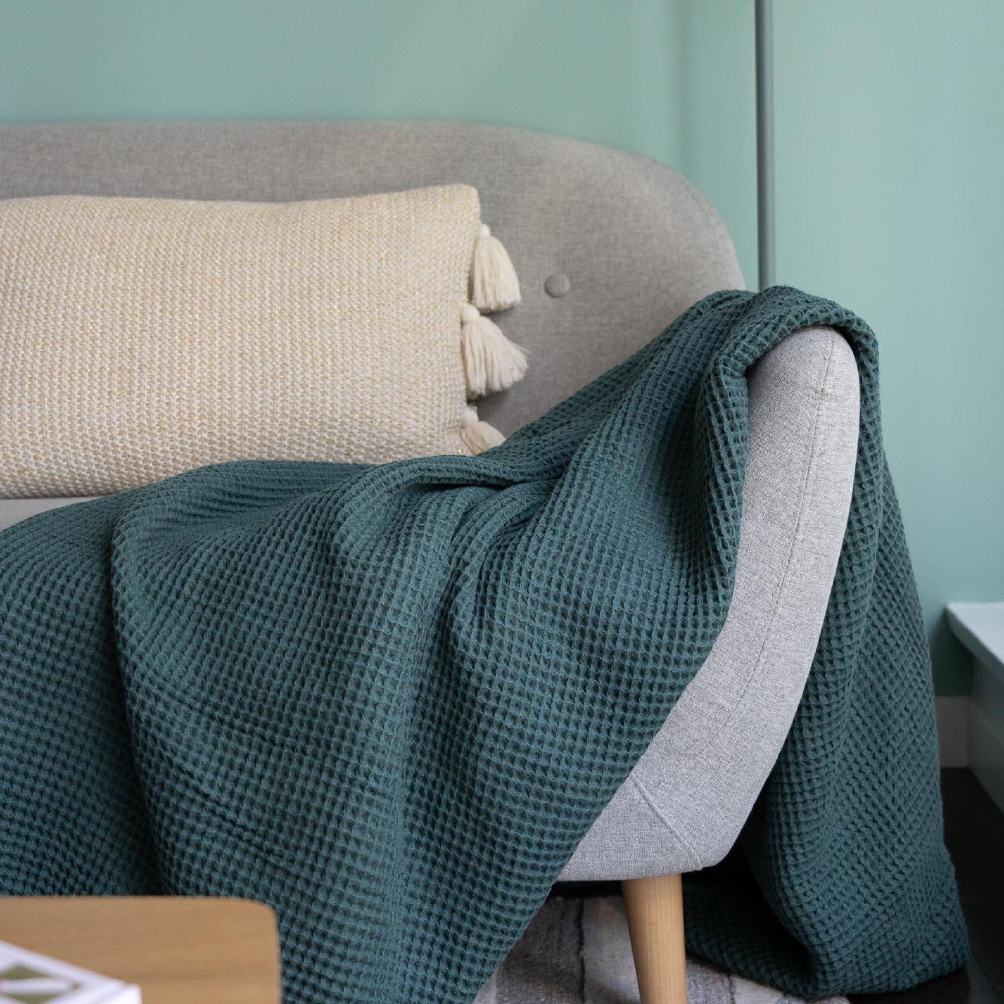 Organic Cotton Waffle Throw