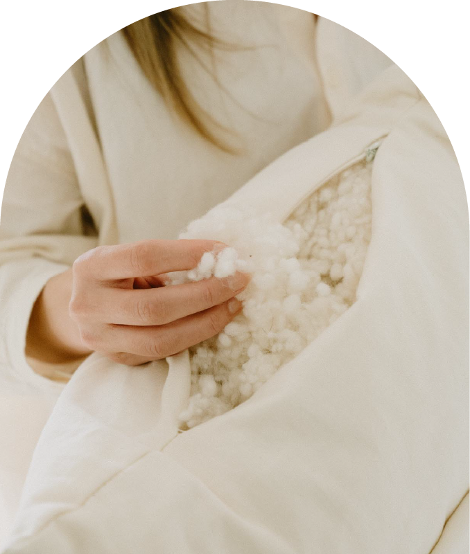 Natural wool pillow cheap