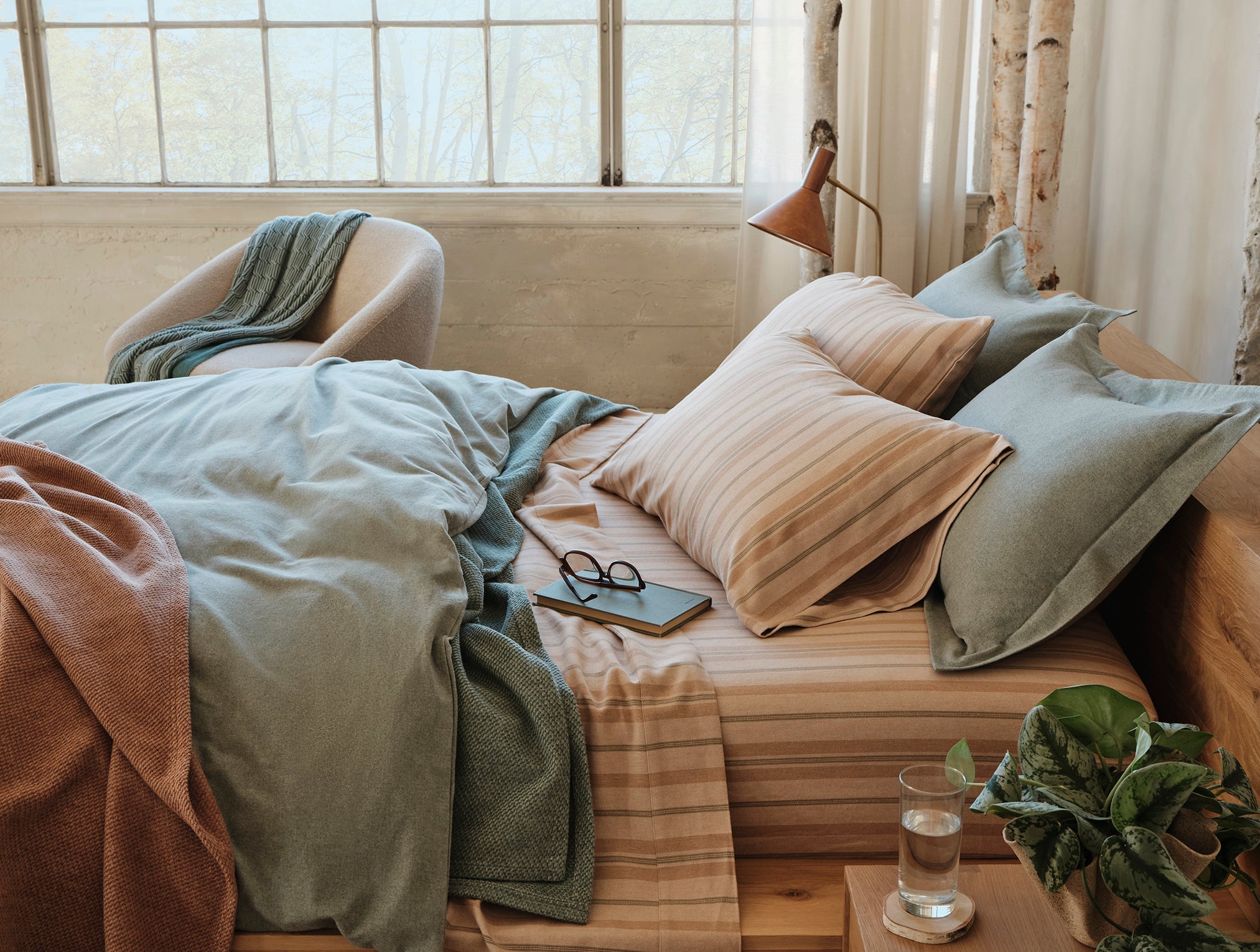 Cloud Brushed Organic Cotton Flannel Sheet Set