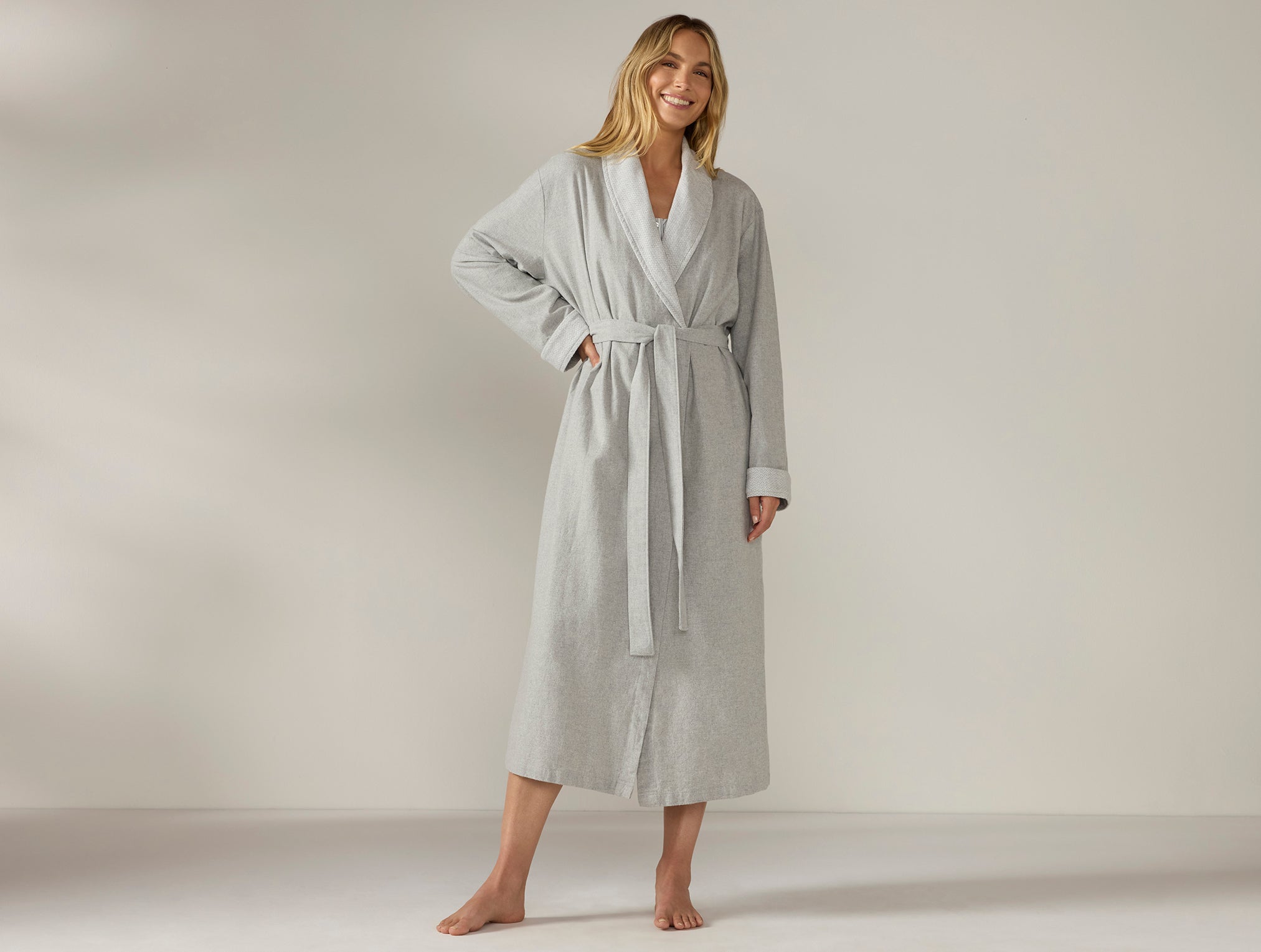 Women's Cloud Brushed Organic Flannel Robe