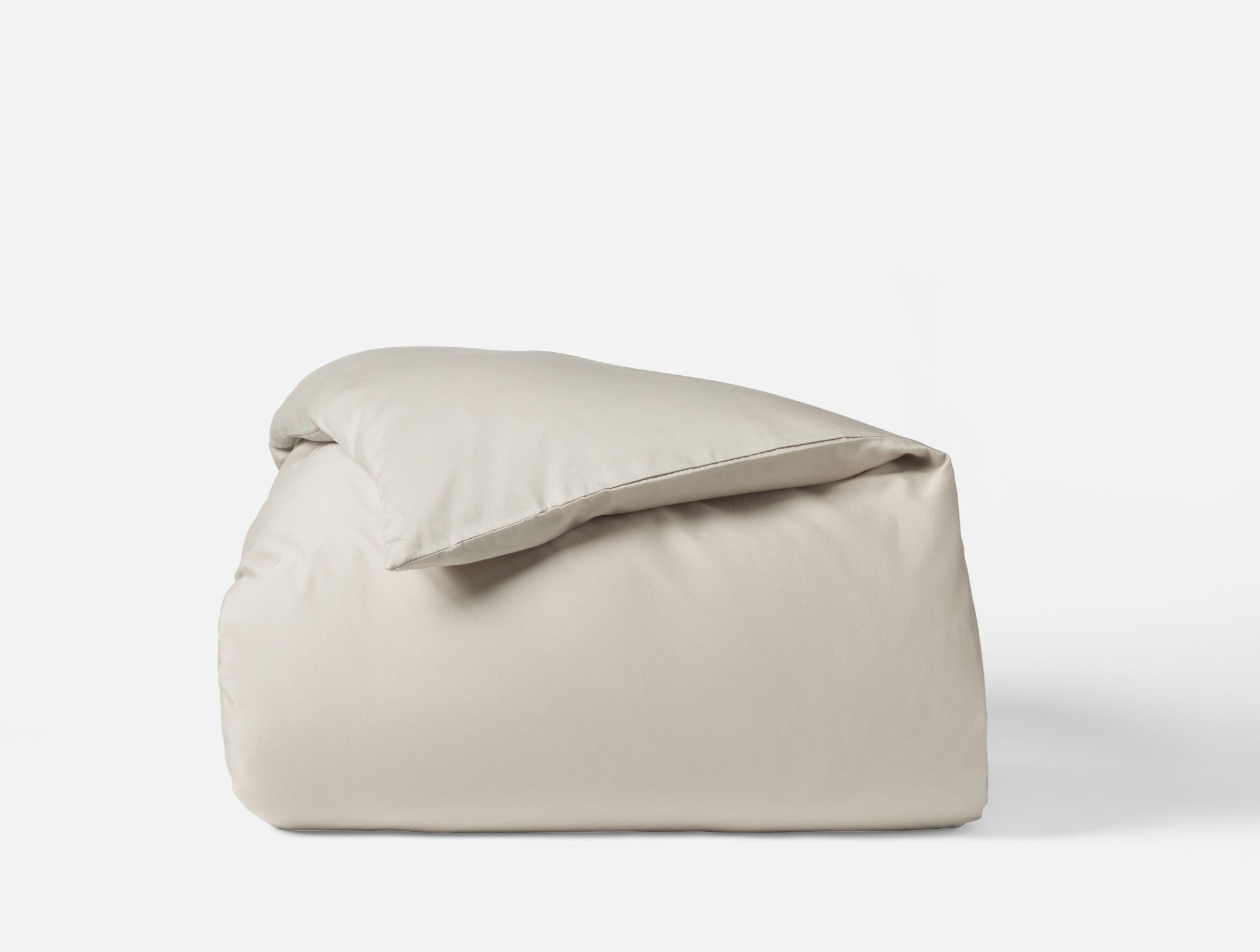 Coyuchi Organic Cloud Soft Sateen Duvet Cover - folded #colour_stone