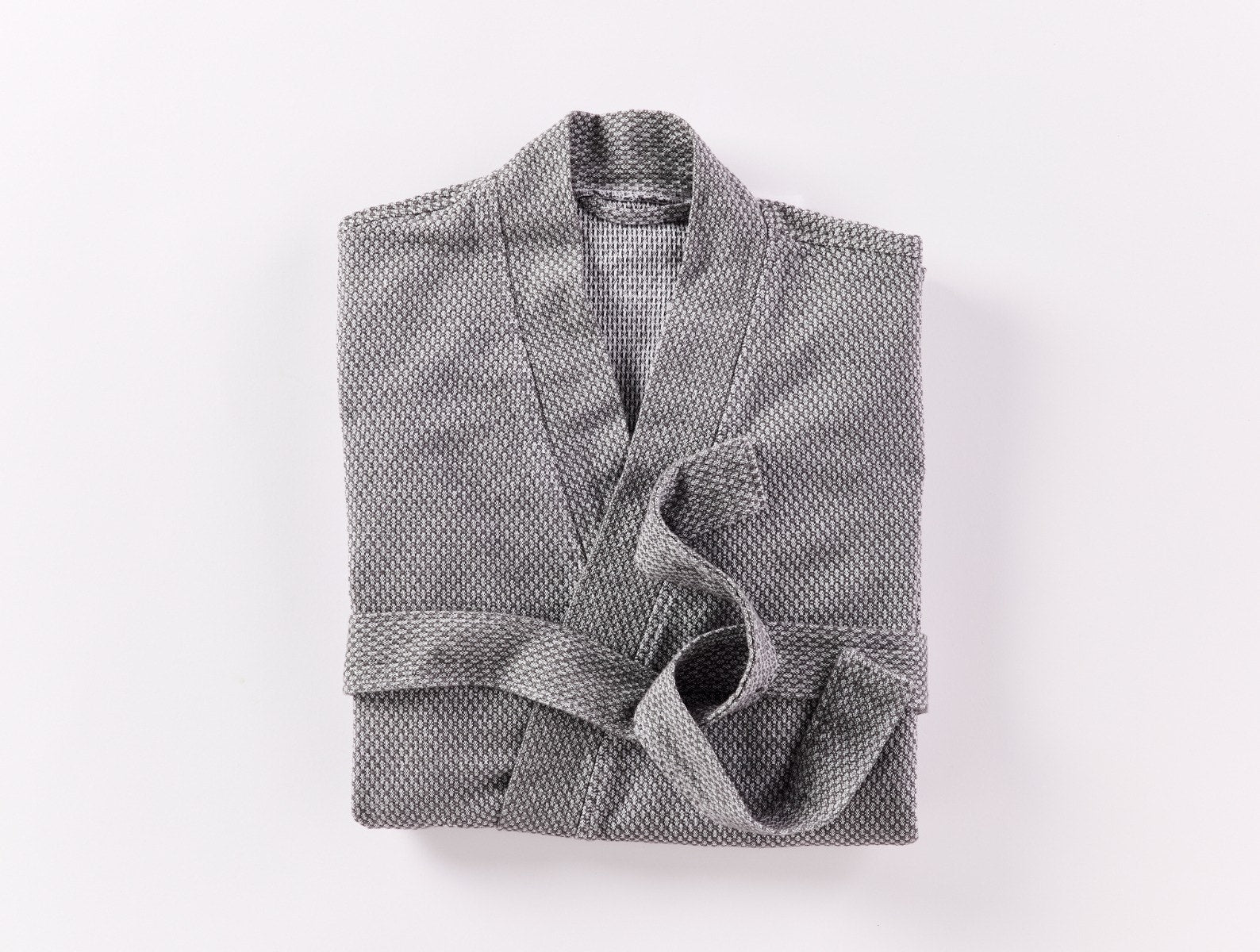 Coyuchi Organic Cotton Mediterranean Modern Robe - folded #colour_shadow
