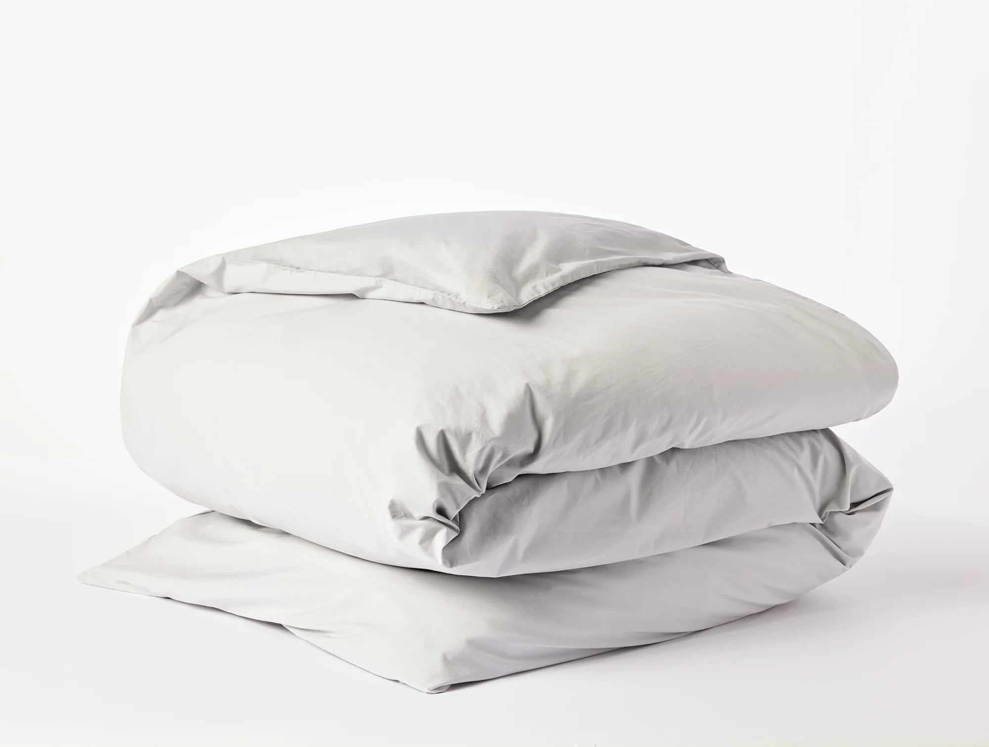 Coyuchi Organic Refined Percale Duvet Cover - folded #colour_seal