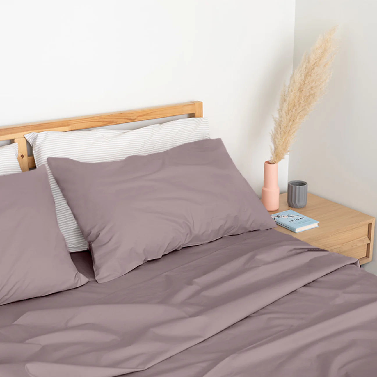 Homebird Organic Percale Flat Sheet #colour_dusk