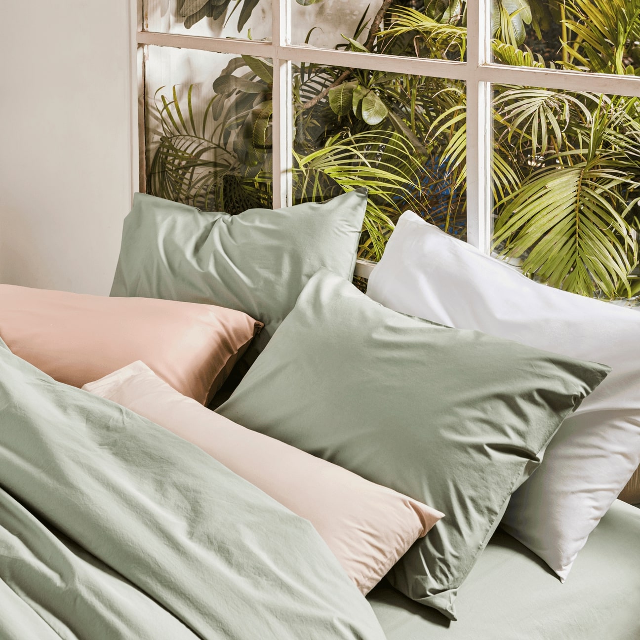 Organic Cotton Percale Fitted Sheet and Pillowcases