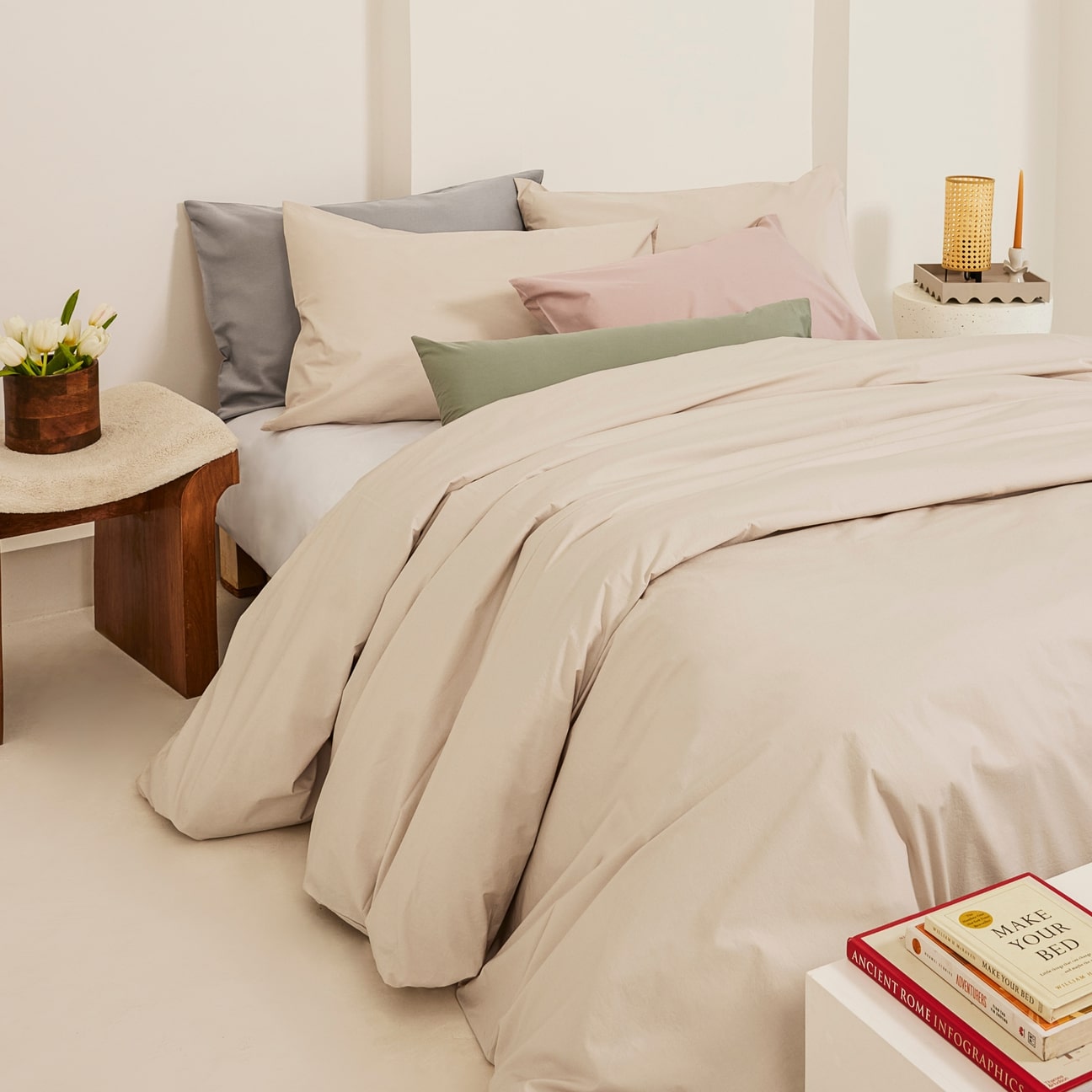 Organic Cotton Percale Duvet Cover and Pillowcases