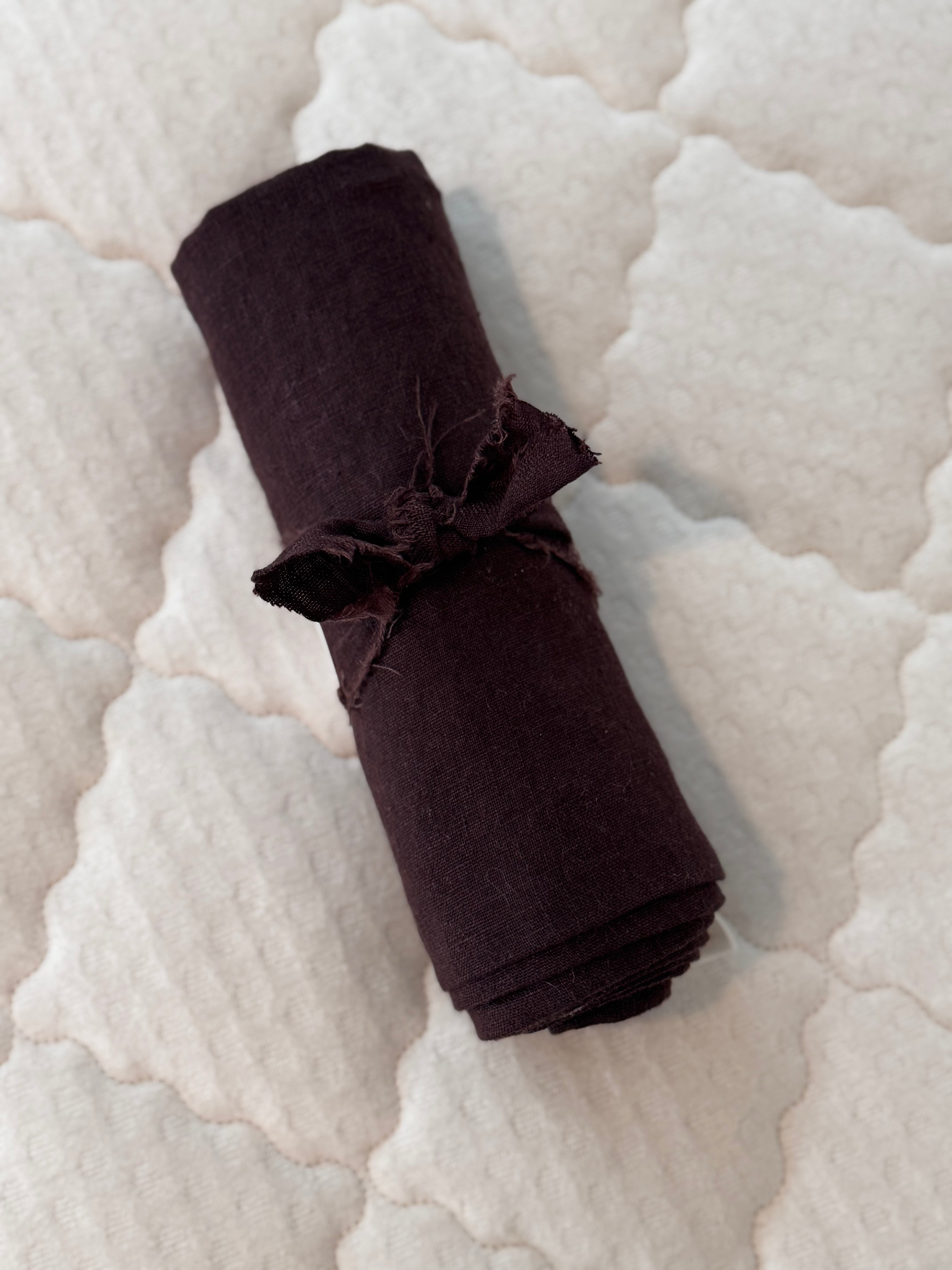 Kakun Linen Body Pillow Cover in Chocolate #colour_chocolate