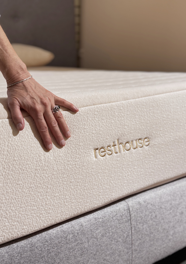 Resthouse Haven Organic Latex Mattress - front logo