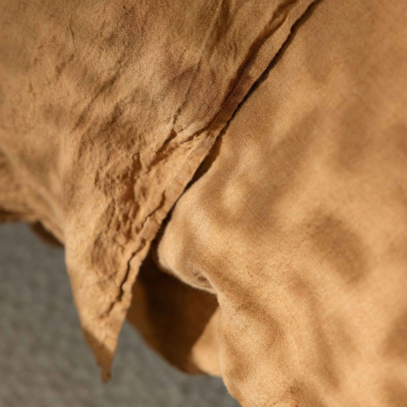 Somn European Linen Flat Sheet #colour_cinnamon