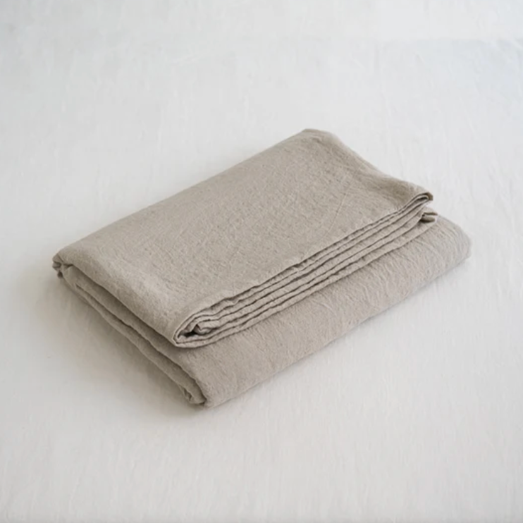 Somn European Linen Flat Sheet #colour_sand