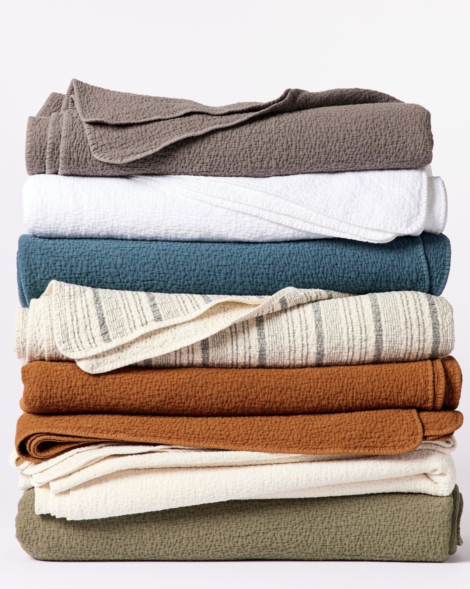 Cascade Organic Matelasse Blanket by Coyuchi - Organic Cotton Blankets