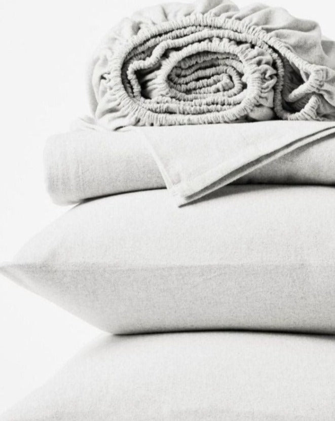 Cloud Brushed Organic Cotton Flannel Sheet Set