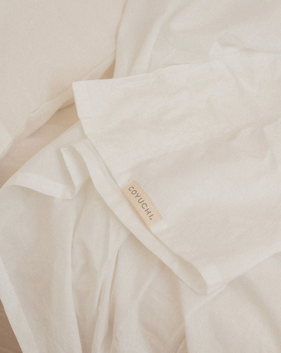 Organic Cotton Crinkled Percale Sheet Set