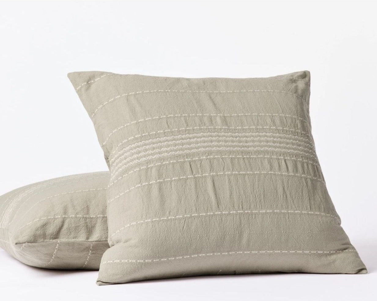 Rippled Stripe Organic Cotton Sham by Coyuchi