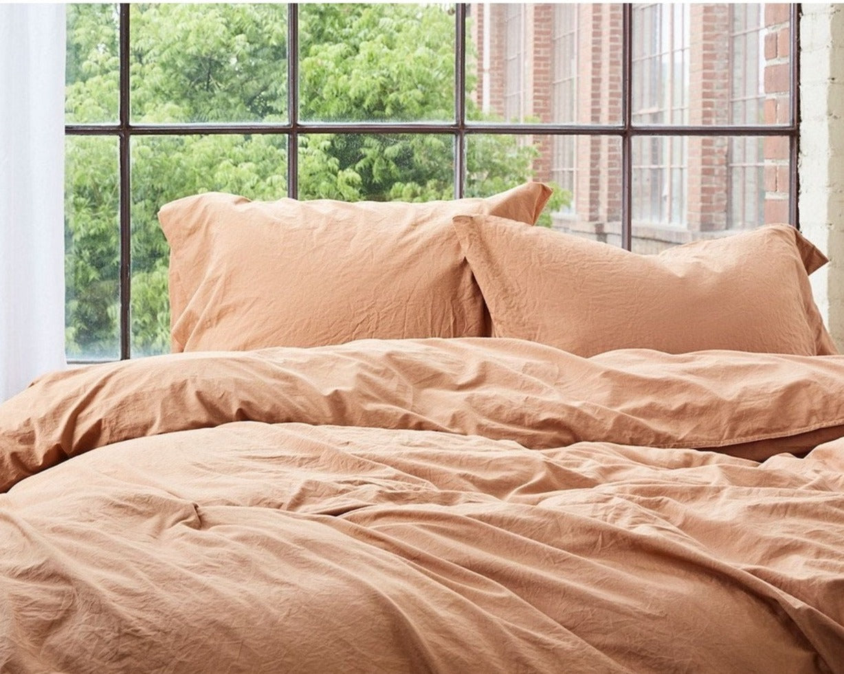 Soft and comfortable percale duvet cover by Coyuchi