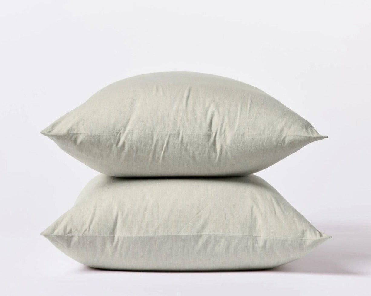 Crinkled Percale Pillowcases made with GOTS organic certified cotton