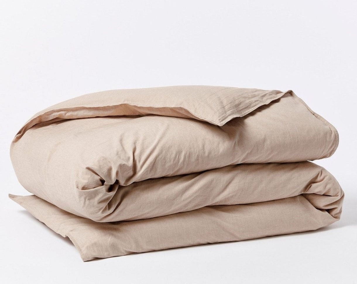 Organic Cotton Crinkled Percale Duvet Cover