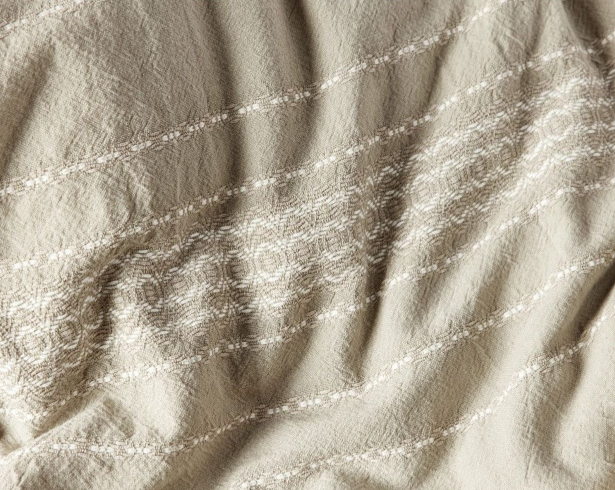 Rippled Stripe Organic Cotton Duvet Cover by Coyuchi